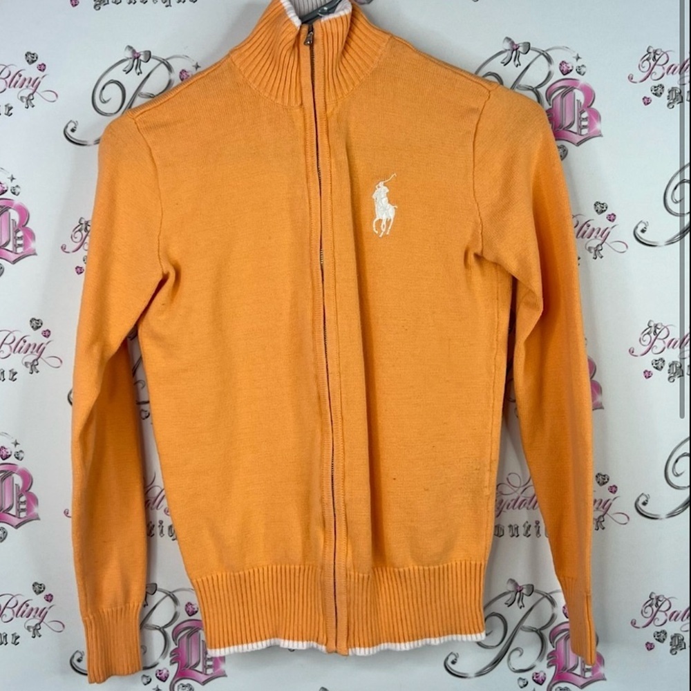Ralph Lauren polo golf zip up sweater Zip-Up Sweater in Orange
